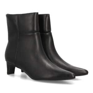 Botines elegantes de tacón bajo femenino en Negro