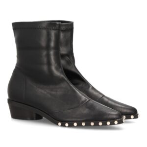 Botines de mujer con tachuelas decorativas en Negro