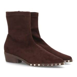 Botines de mujer con tachuelas decorativas en Marrón