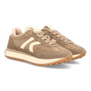 Zapatillas casual retro con cordones para mujer en Verde