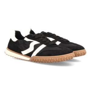Zapatillas casual retro con cordones y elástico