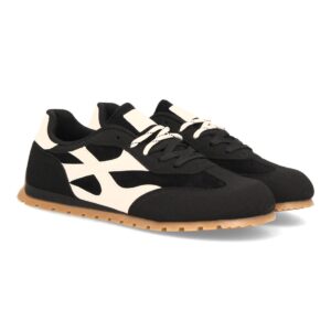 Zapatillas barefoot estilo retro para mujer en Negro