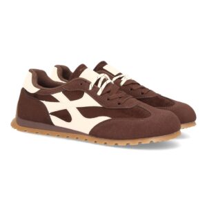 Zapatillas barefoot estilo retro para mujer en Marrón