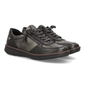 Zapatos casual mujer con cremallera lateral en Negro