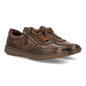 Zapatos casual mujer con cremallera lateral en Marrón