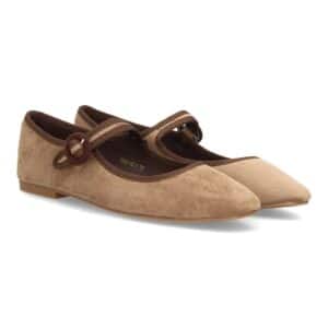 Bailarinas mujer con hebilla circular ajustable en Verde